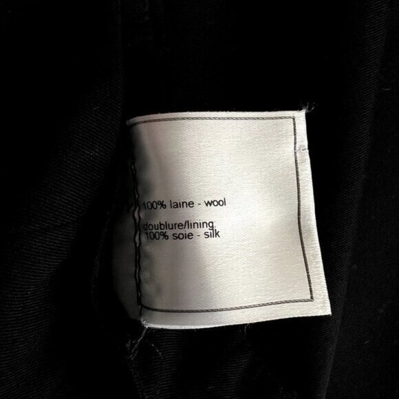 Chanel Black Wool CC Logo Skinny Wool Pants - Picture 9 of 10